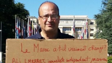 Sit-in de solidarité avec Ali Lmrabet  à Rabat