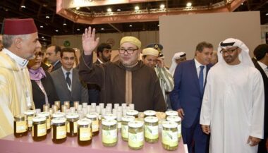Le Roi visite le pavillon marocain au Sial Middle East