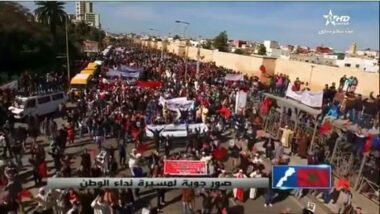 Un drone a filmé la marche de Rabat (vidéos)