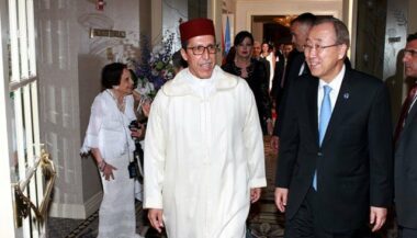 L'apparition remarquée de Ban Ki-moon à une réception de la Fête du Trône à New York