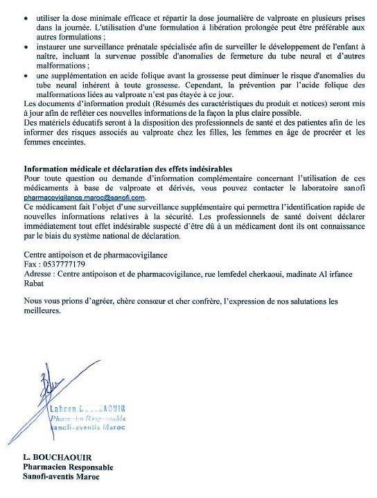 Santé. Maroc: vigilance renforcée sur la Dépakine