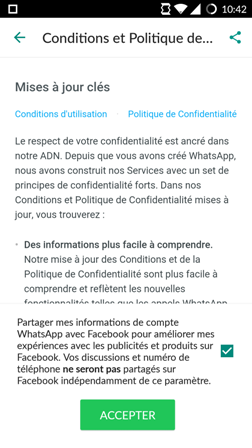 Whatsapp: Vos infos sont désormais partagées avec Facebook