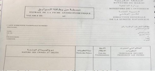 La DGSN lance une nouvelle version de la fiche anthropométrique