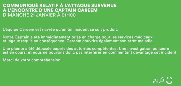 Une conductrice de VTC passée délibérement à tabac à Casablanca