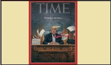 Une couverture de Time magazine résume les 30 premiers  jours de Trump