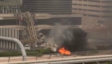 Chute d'une grue à Dubaï, alerte au mauvais temps