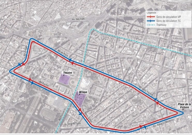 Casablanca. Ce que prévoit le nouveau plan de circulation en hypercentre