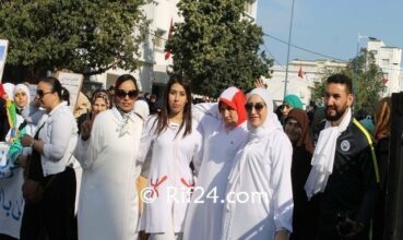 Manifestation à Al Hoceima, soutiens de comités marocains d'Europe