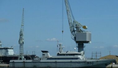 Marine royale. Réparation du 4e patrouilleur marocain &ldquo;Rais Charkaoui&rdquo; au Portugal