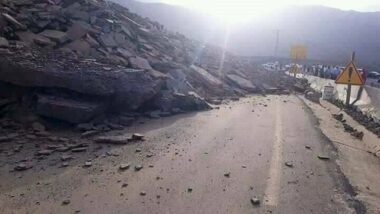 Rétablissement de la circulation sur le col du Tichka après un éboulement