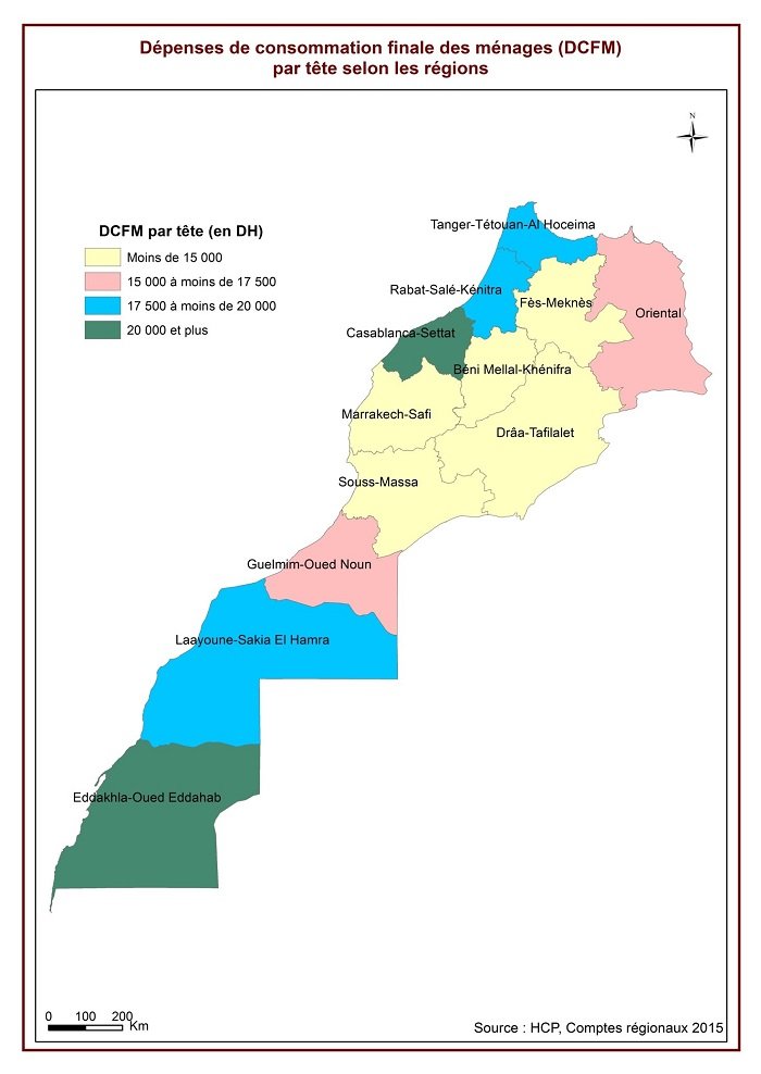 Les régions les plus riches et les plus pauvres en 2015 au Maroc Les régions les plus riches et les plus pauvres en 2015 au Maroc