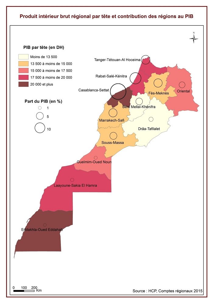 Les régions les plus riches et les plus pauvres en 2015 au Maroc Les régions les plus riches et les plus pauvres en 2015 au Maroc