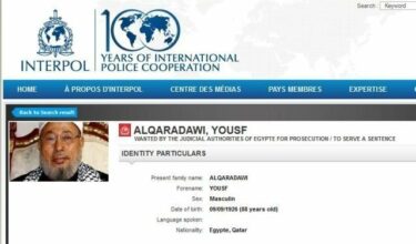 Interpol retire Yusuf al-Qaradawi de la liste des personnes recherchées