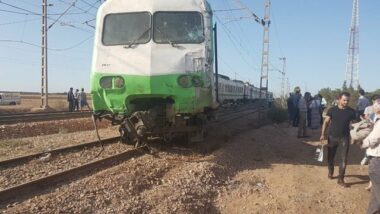 Un train reliant Casa-Port à Settat percute un tracteur et déraille (Photos)