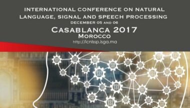 Une conférence sur le traitement du langage naturel du signal et de la parole en décembre à Casablanca