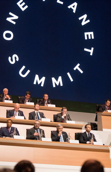 En images, le Roi Mohammed VI au &ldquo;One Planet Summit&rdquo;