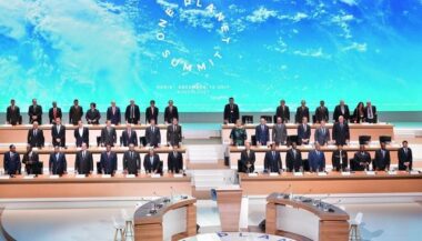 En images, le Roi Mohammed VI au &ldquo;One Planet Summit&rdquo;