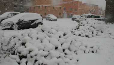Images. Ouarzazate sous un épais manteau de neige