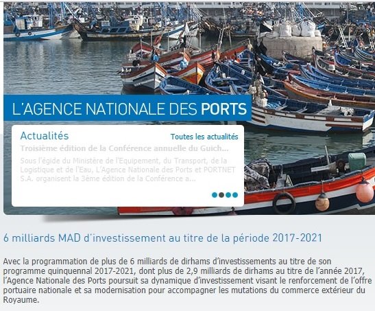 Quel est le vrai programme quinquennal d’investissements de l’Agence nationale des ports?