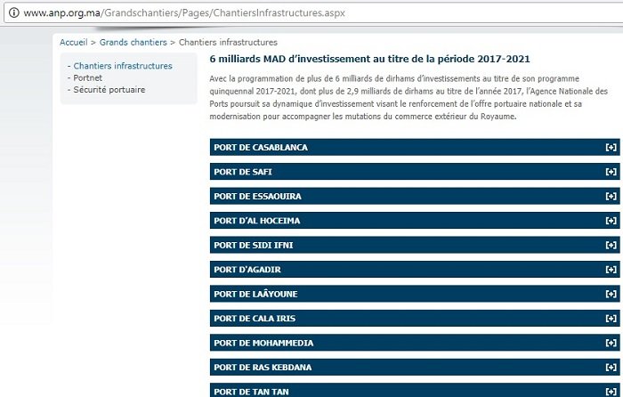 Quel est le vrai programme quinquennal d’investissements de l’Agence nationale des ports?
