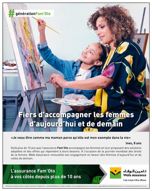 Fam’oto: Wafa Assurance accompagne les femmes d’aujourd’hui et de demain