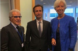 Entretien entre Mohamed Benchaaboun et Christine Lagarde à Washington