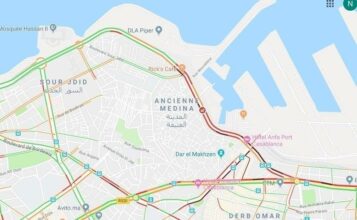 Circulation complètement saturée sur le Bd des Almohades à Casablanca