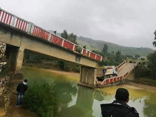 Effondrement d'un pont à Taounate (images)
