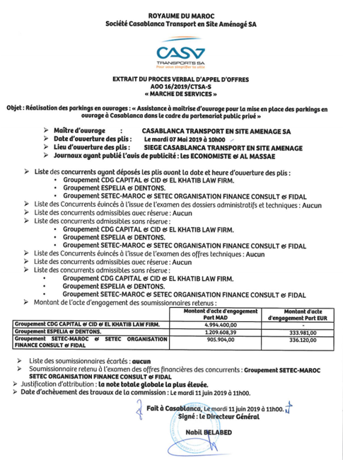 Parkings souterrains à Casablanca: le marché d'assistance attribué
