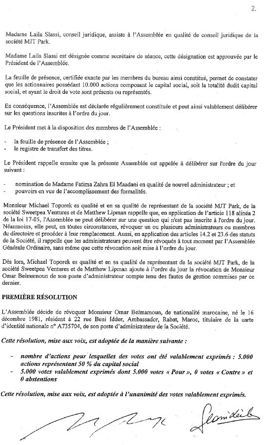 Guerre de communiqués entre Omar Belmamoun et Michael Toporek
