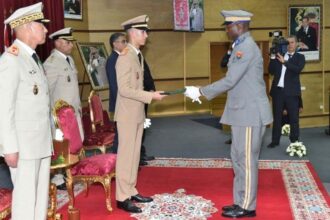 Le Prince héritier Moulay El Hassan au Collège royal de l'enseignement militaire supérieur à Kénitra