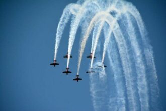 Photos. Show aérien des FRA à l'occasion de la fête du Trône