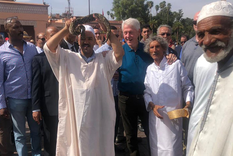 Photos. Les Clinton à Marrakech