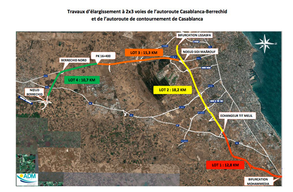 L'élargissement de l’autoroute Casablanca-Berrechid va bon train