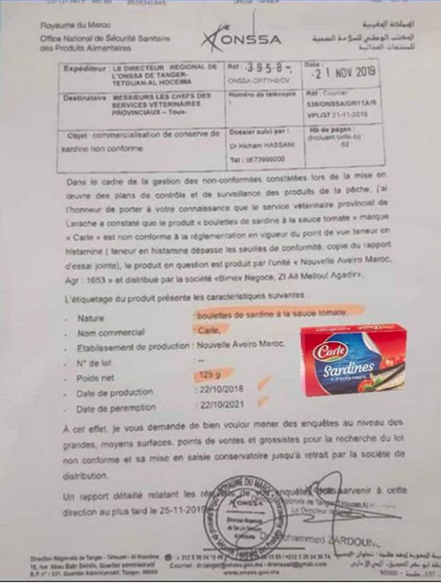 Alerte sur des conserves de boulettes de sardines à la sauce tomate