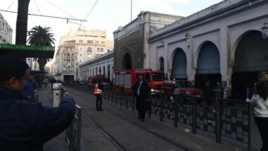 Chute de pierres de l'hôtel Lincoln: interruption du trafic sur la T1 du tramway