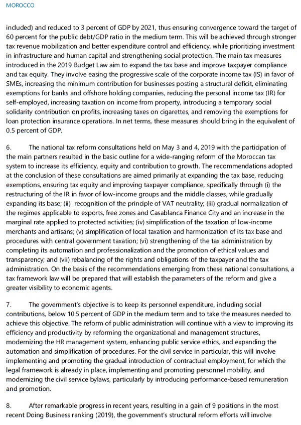 Document. Les engagements de Benchaaboun et de Jouahri vis-à-vis du FMI