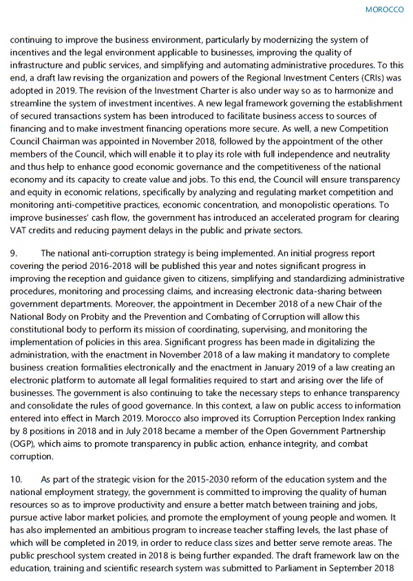 Document. Les engagements de Benchaaboun et de Jouahri vis-à-vis du FMI