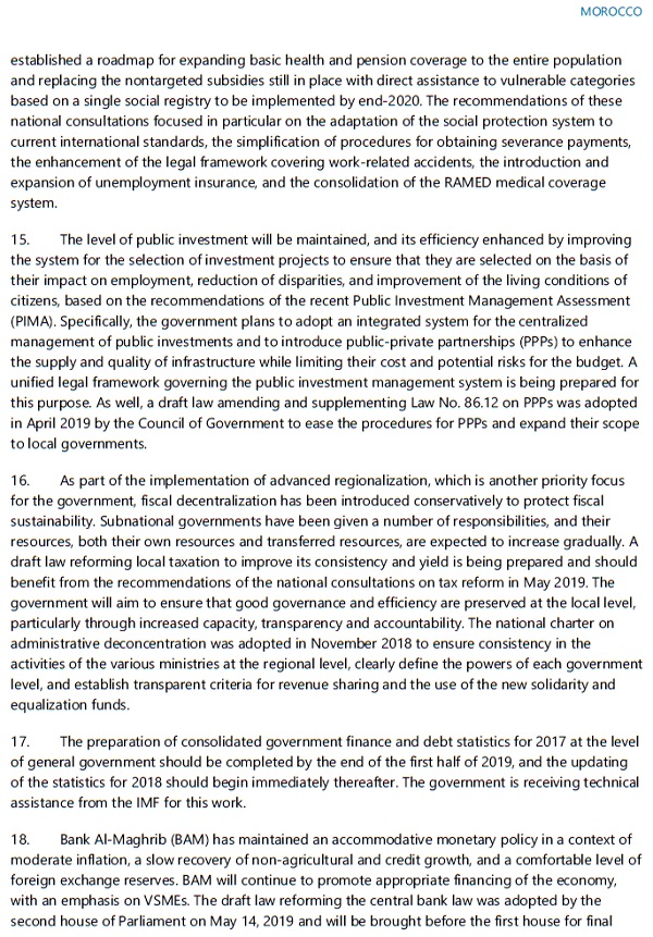 Document. Les engagements de Benchaaboun et de Jouahri vis-à-vis du FMI