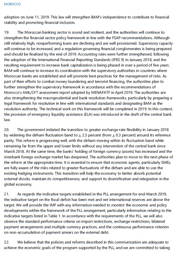 Document. Les engagements de Benchaaboun et de Jouahri vis-à-vis du FMI