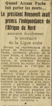 Roosevelt a-t-il promis à Mohammed V l’indépendance du Maroc ?