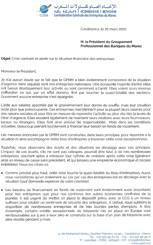 Alj interpelle fermement les banques sur l'application des mesures d'urgence