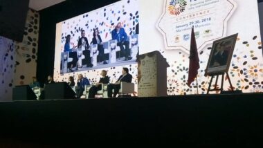 Séance plénière de la conférence FMI de haut niveau ''Opportunity for All'', avec la participation du chef de gouvernement Saadeddine El Othmani, et Christine Lagarde, directrice du FMI