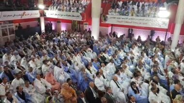 Laâyoune: Allocution du Chef de gouvernement Saâdeddine Elotmani, en présence d'une forte mobilisation des partis politiques et de représentants de la population autour de la question du Sahara marocain