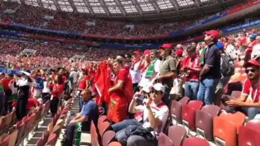 Séance d'échauffement avant le début du match