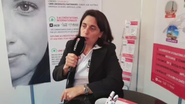En direct: #Forum international de l'étudiant #témoignage Mme Céline valigny directrice développement et communication de Toulouse Business School Casablanca
