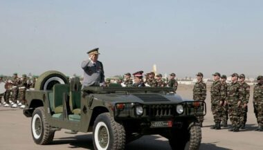 Cérémonie de départ du contingent des FAR en Centrafrique