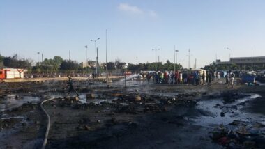 Incendie dans un camp de migrants près de la gare routière Oulad Ziane (Images)