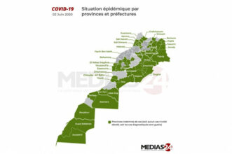 Au moins 39 provinces sans Covid (situation au mardi 2 juin à 18H)