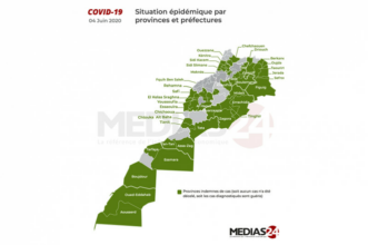 41 provinces sans Covid-19, Safi passe au vert (jeudi 4 juin à 18H)